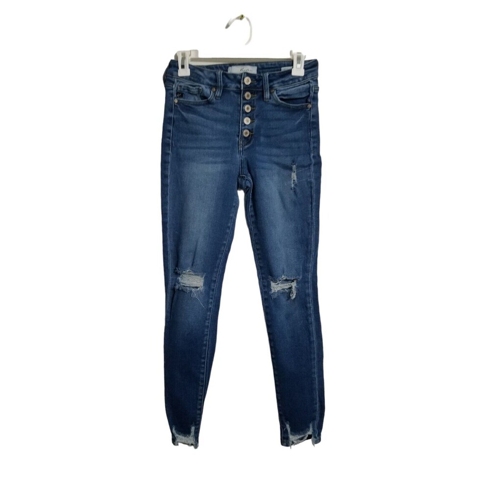 KanCan NORAH HIGH RISE ANKLE SKINNY JEANS DistressedSize 7 pant trousers Km7117